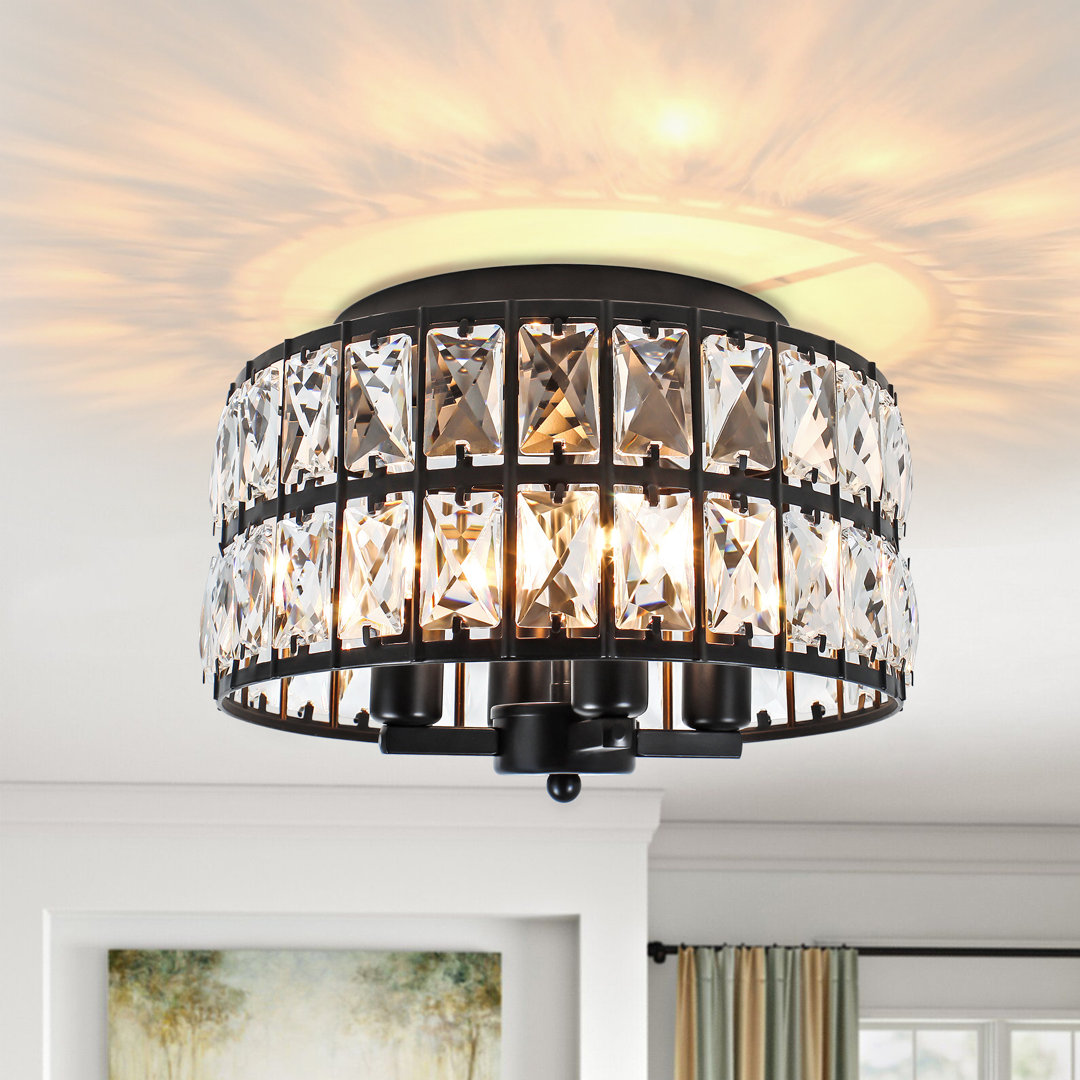 Jashaun 4-light Crystal Flush Mount Ceiling Light Mercer41 Fixture 