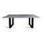 McGuffey Oak Rectangular Wood Top Dining Table with Steel Base