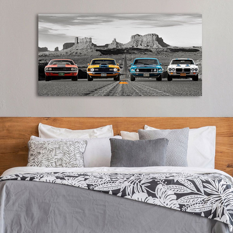 American Bullets (BW) - Wrapped Canvas Print, 35cm H x 70cm W x 4cm D