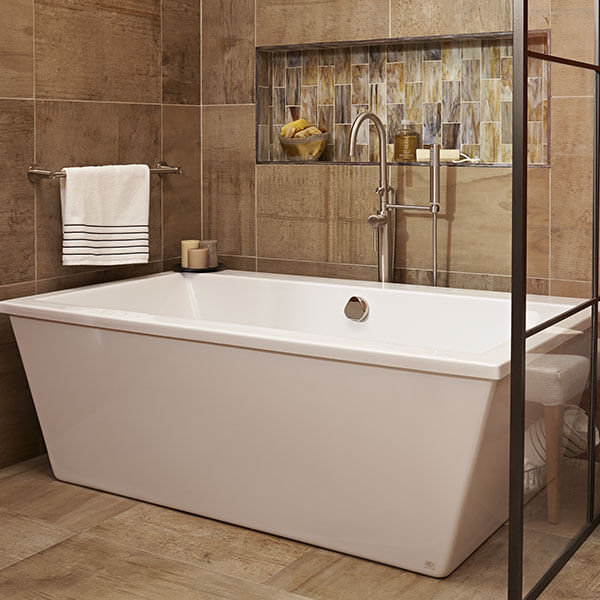 Cossu 66" x 36" Free Standing Soaking Acrylic Bathtub