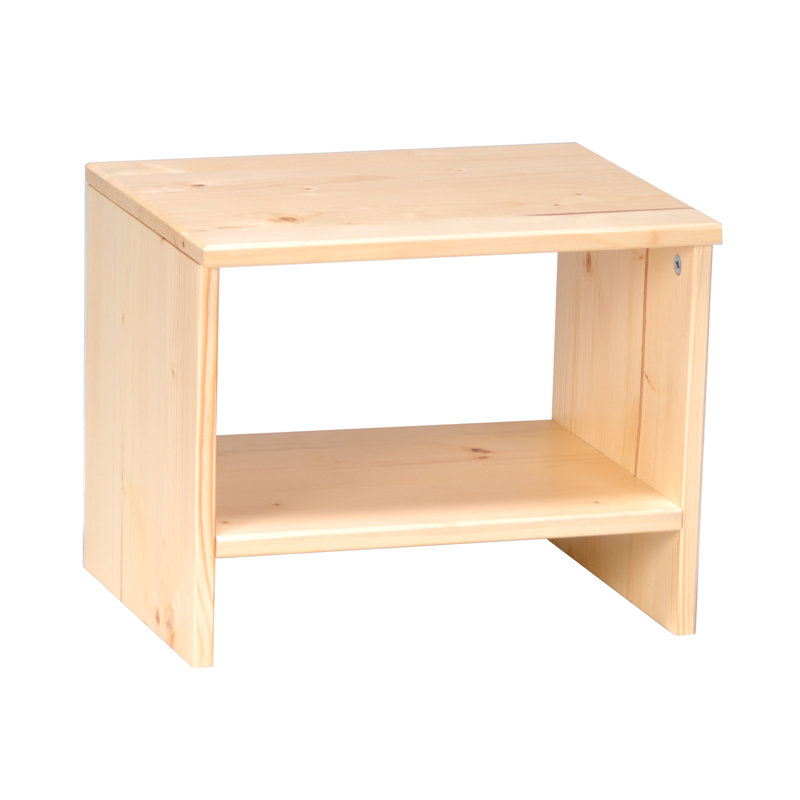 Desousa 40cm W Solid Wood Bedside Table, Natural