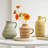 Boho Ceramic Vase(Set Of 3/Multicolor)