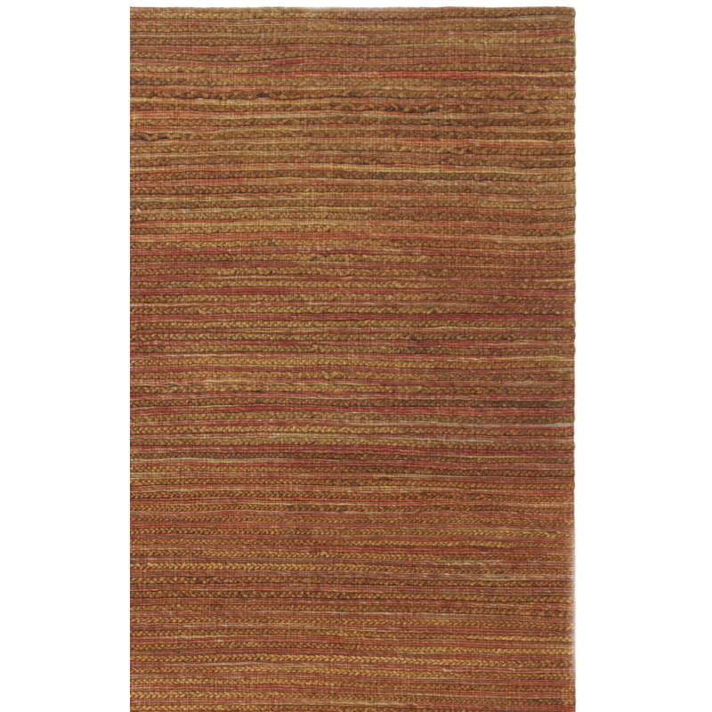Doleman Hand Woven Hemp/Cotton Rug in Rust, Rectangle 8' x 10'