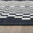 Contemporary Checkered Border Washable Non Slip Area Rug-241039262