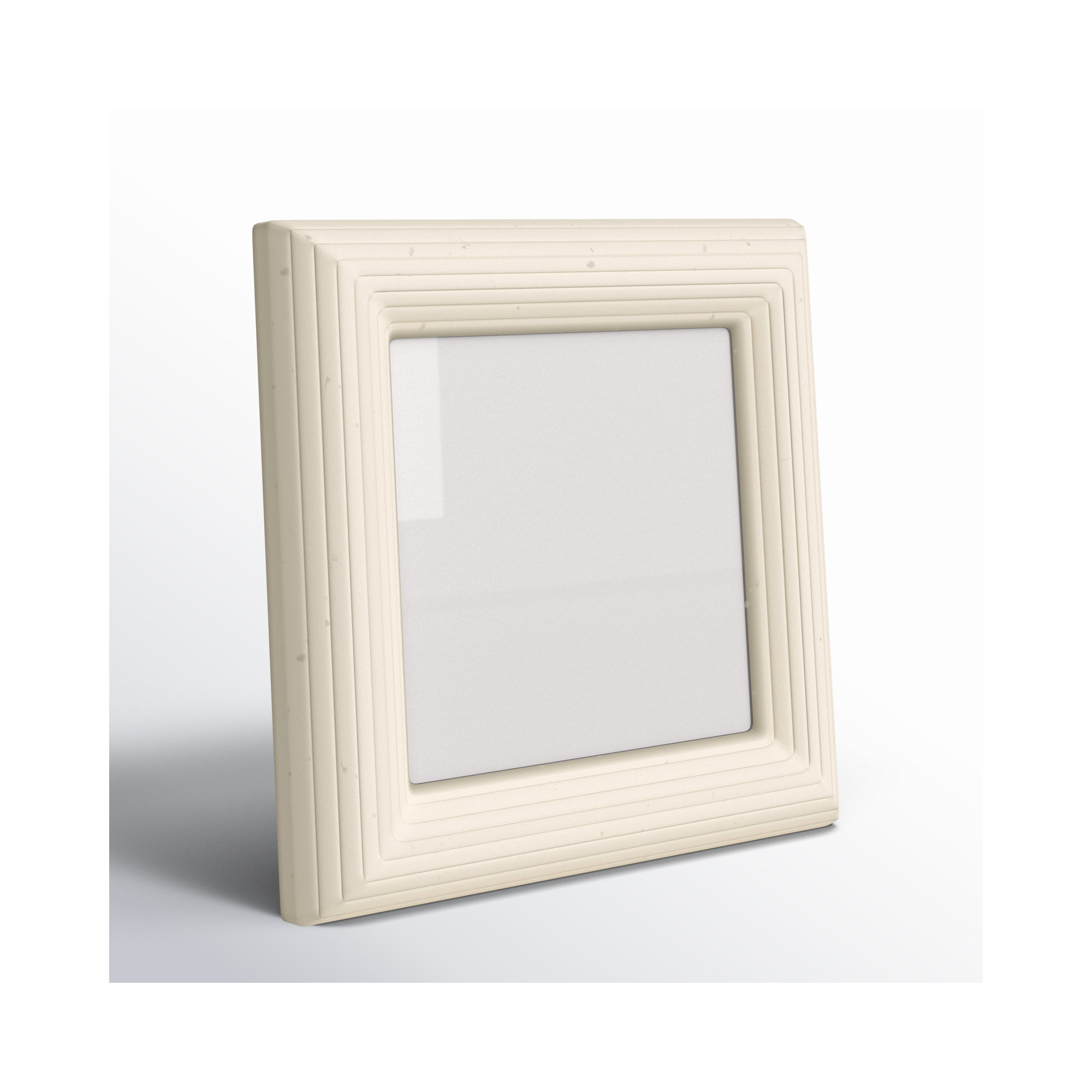 Zuriah Bone Matte Picture Frame, Ivory, 4" x 4"