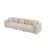 110" Camel Lambswool Sherpa 4-Seat Sofa, Modular Design with 3 Pillows