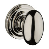 Ellipse Privacy Door Knob with Traditional Round Rose