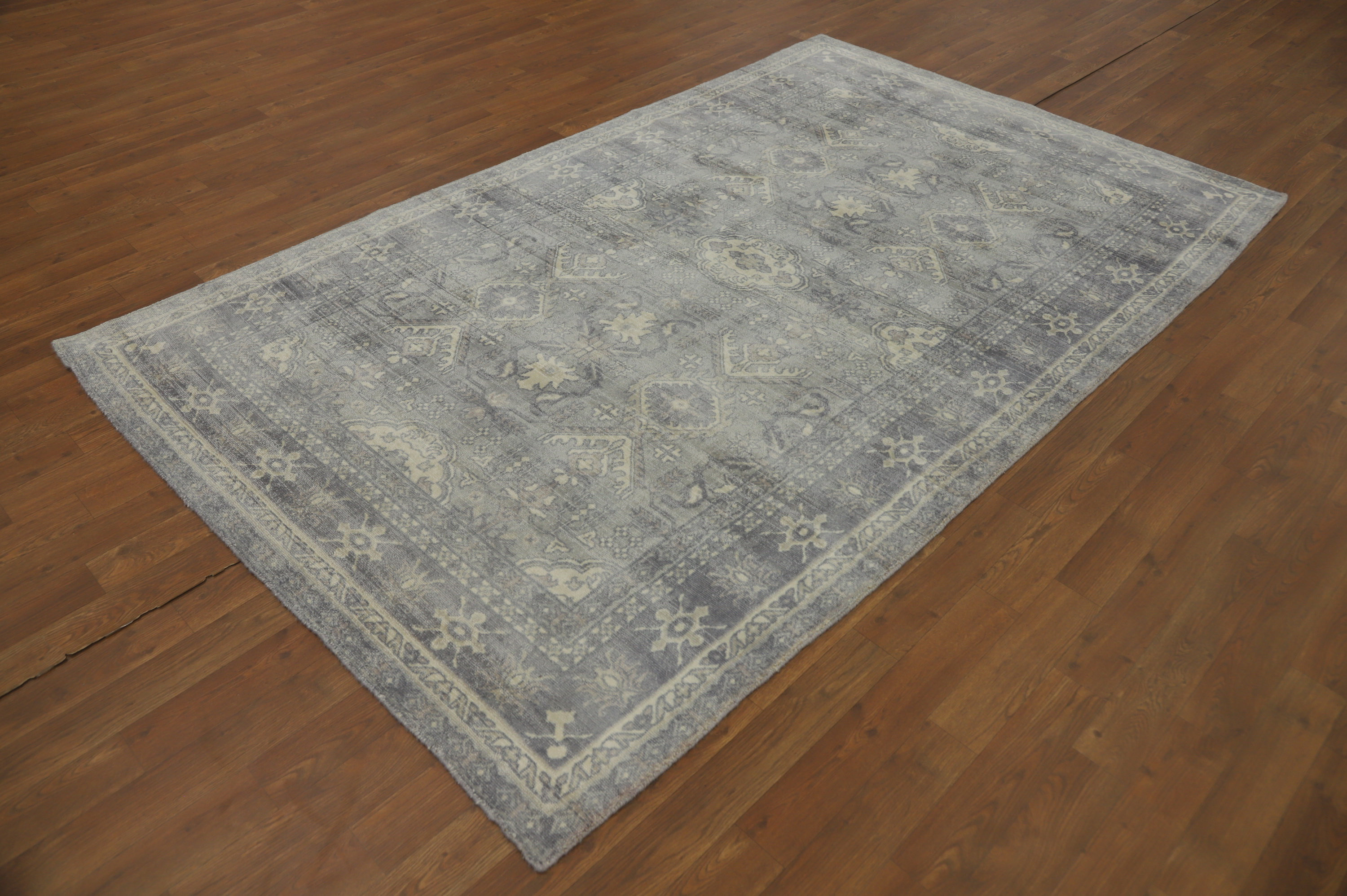 Bungalow Rose Geometric Oushak Indian Area Rug 5x8 | Wayfair