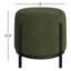 Tabouret rond Formentera jaune bouclé-1467954795