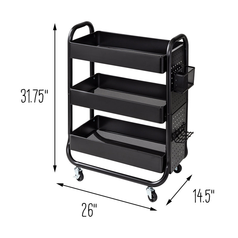 31.7'' H x 25.9'' W Utility Cart with Wheels