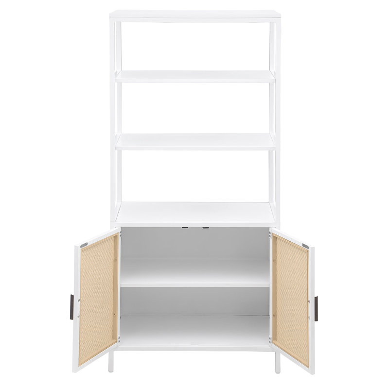 Armoire d'appoint Kenneth, Blanc / beige