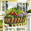 Boîte à fleurs VOXOR réglable en métal avec doublure Coco, paquet de 2, 24 po, noir-1456993528