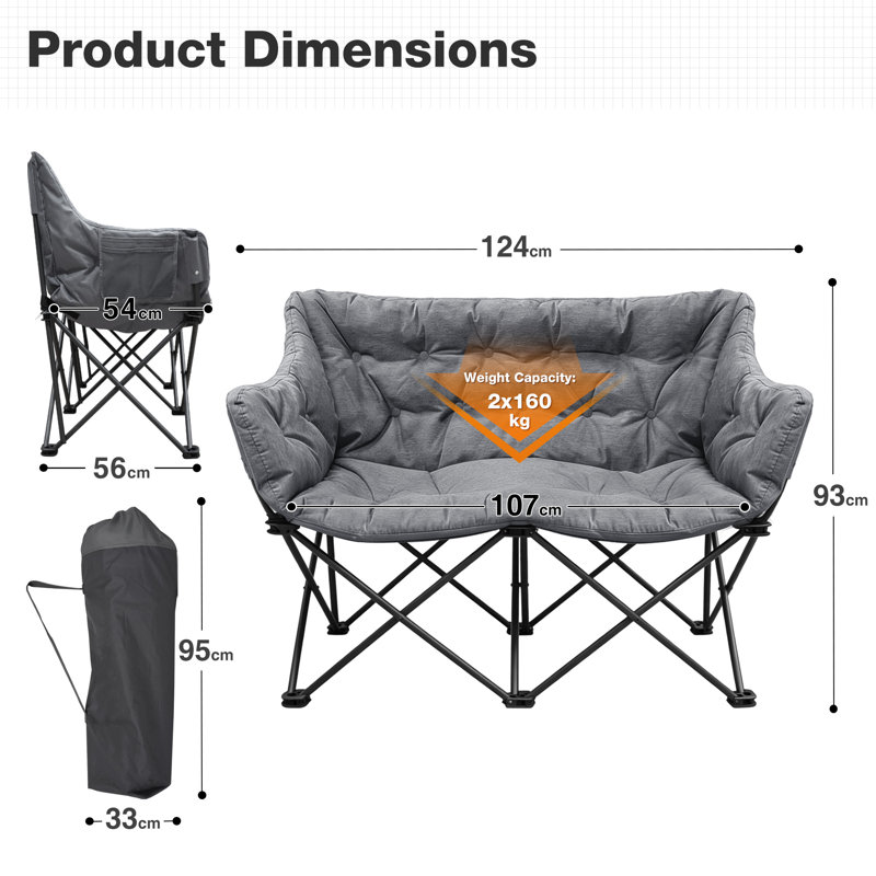 Folding Camping Chair, Grey
