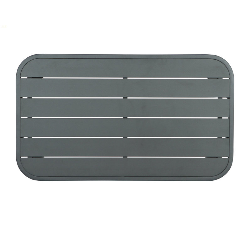 Mariano Steel Loveseat And Table, Gray, White