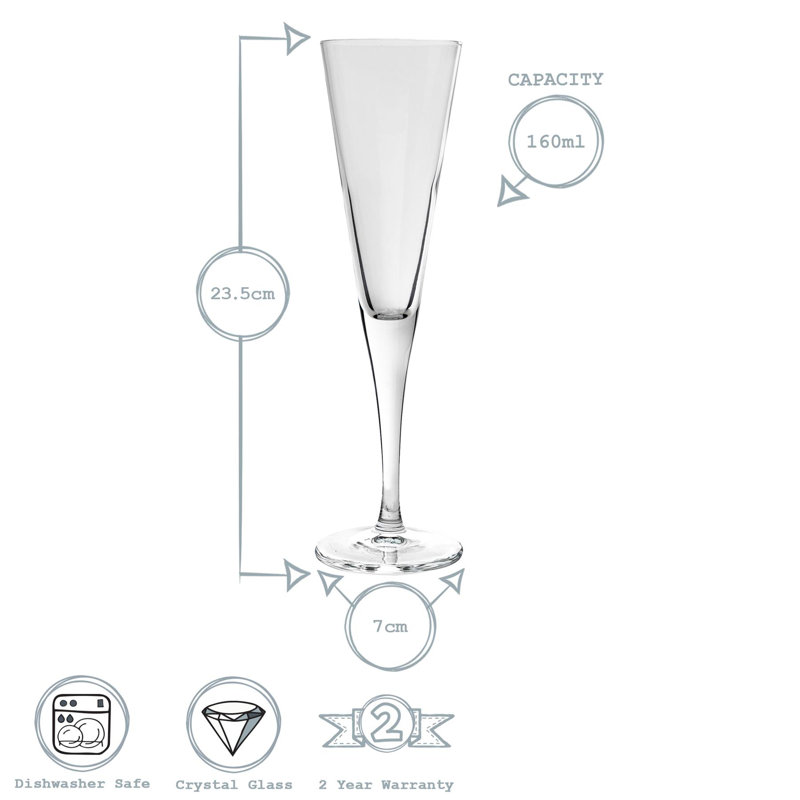Ypsilon Champagne Flutes, 160ml, 24