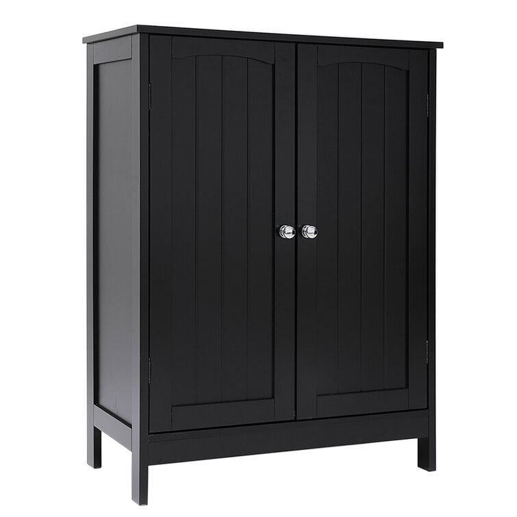  Iwell Bathroom Floor Cabinet, Storage Cabinet with Large  Drawer, Wooden Free-Standing Cabinet with Door for Bathroom, Living Room,  Bedroom, Black : Home & Kitchen