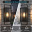 Selisa 1 - Light 15''H Black Iron Tempered glass Outdoor Wall Light with Dusk to Dawn-1092338631