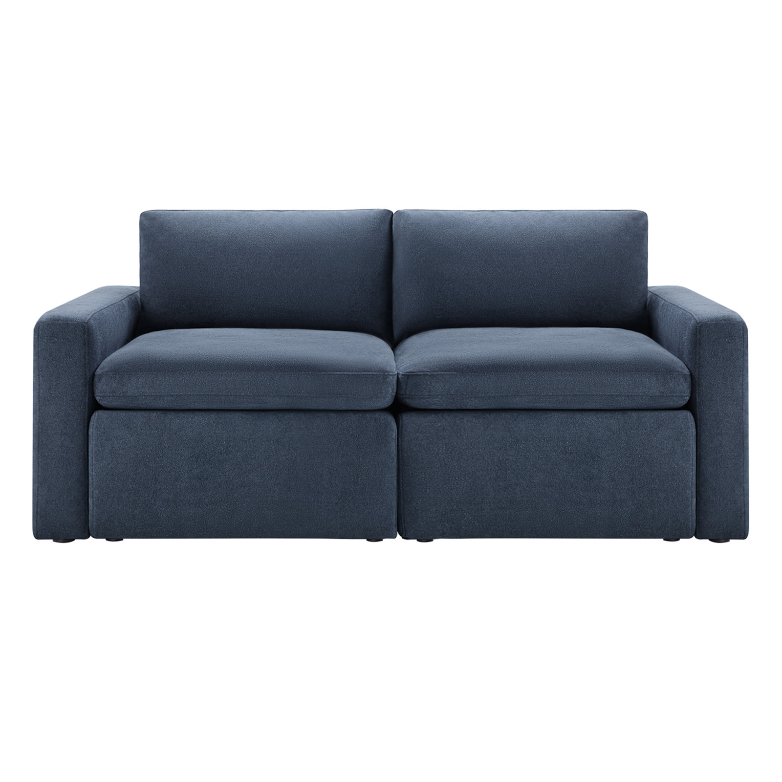 Lana 74" Linen Modular Sofa, Elite Indigo