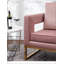 Chaise avec accoudoirs rembourrée Lenola, rose-1409263581