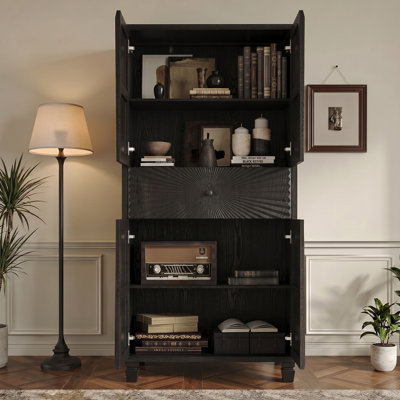 Armoire de rangement haute 64 "avec porte et tiroir