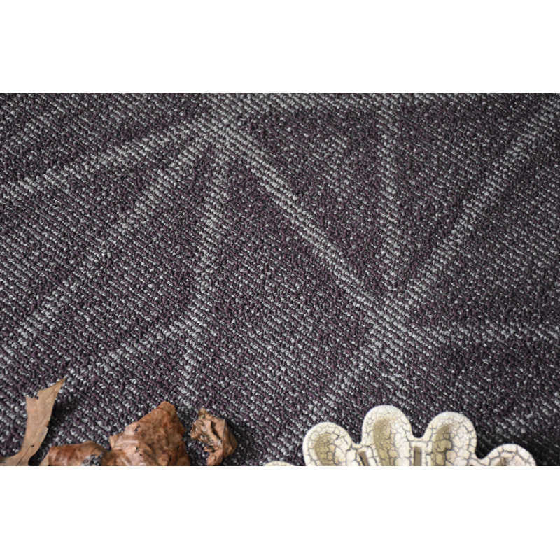 Tapis mauve raffiné intérieur / extérieur Furnish My Place, Hexagone 3 pi