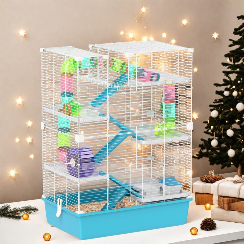 Cages et petits animaux en métal avec tubes Tier