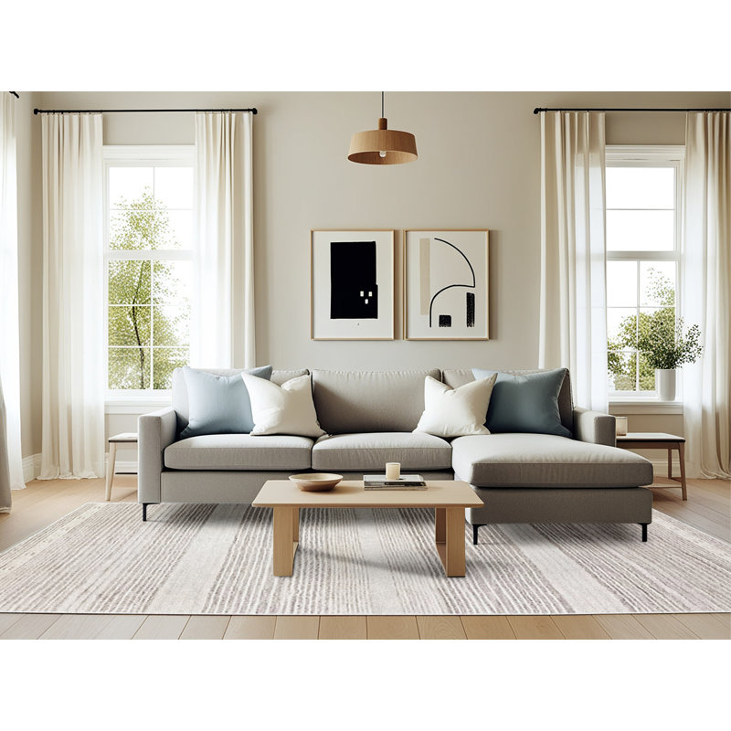 Sivert Striped Indoor Rug, Rectangle 6' x 9'