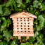 Wooden Solitary Bee Nesting Box Garden Pollination Shelter 20cm