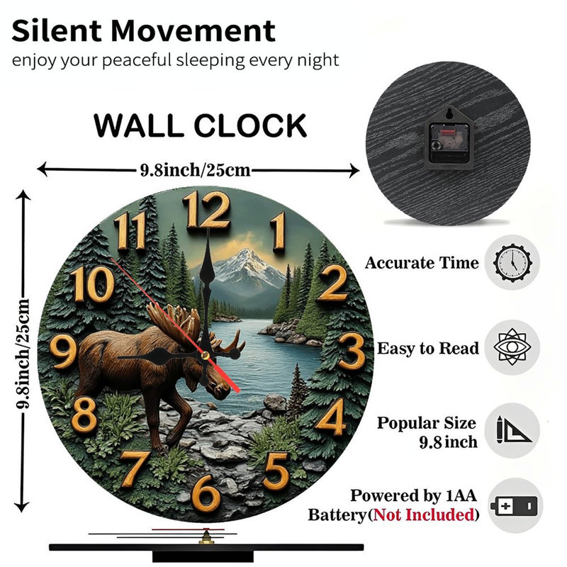 Horloge murale Moose Lake River