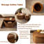 Table basse ronde en rotin avec rangement amovible et bordure en chanvre Boho-Chic