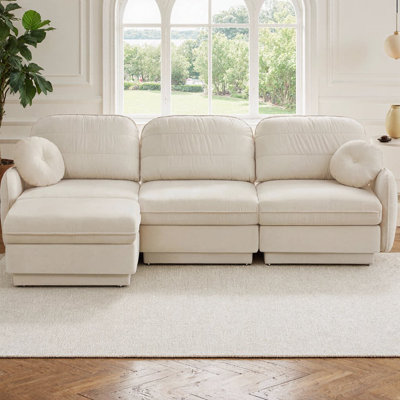 Canapé modulaire surdimensionné en L Chenille CloudHaven