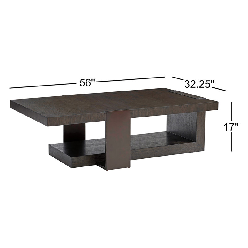 Carmel Single Coffee Table, Dark Mocha