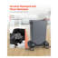 Heavy Duty Slim Trash Can Dolly with Wheels - Universal Fit for 16-23 Gallon Bins, High-Capacity Garbage Bin Roller Base