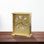 Exton Traditional Roman Numeral Metal Quartz Movement / Crystal Tabletop Clock in Brass