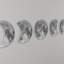 Décoration murale phases de lune | Décoration murale de chambre à coucher | Cycle lunaire, ensemble de 5 | Ensemble d'art mural Crescent Moon | Décor lunaire-26424771