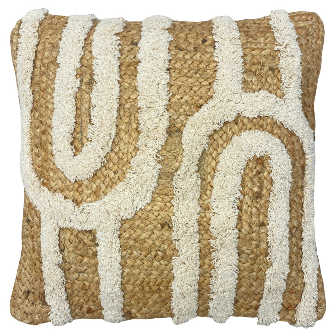 Furn. Unio Cushion Cover, Jute, Cotton, Natural