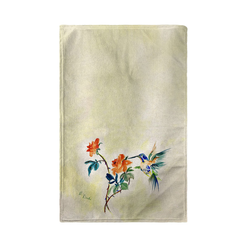 Torchon colibri et rose
