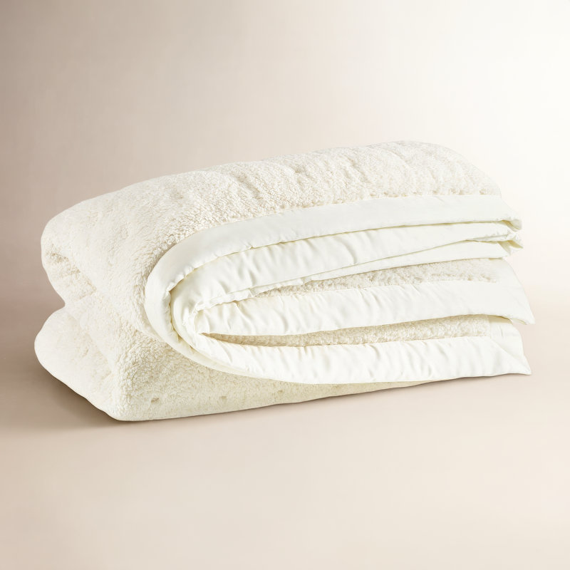Marshmallow Fleece Puff, Twin/Twin XL Quilt, Ivory