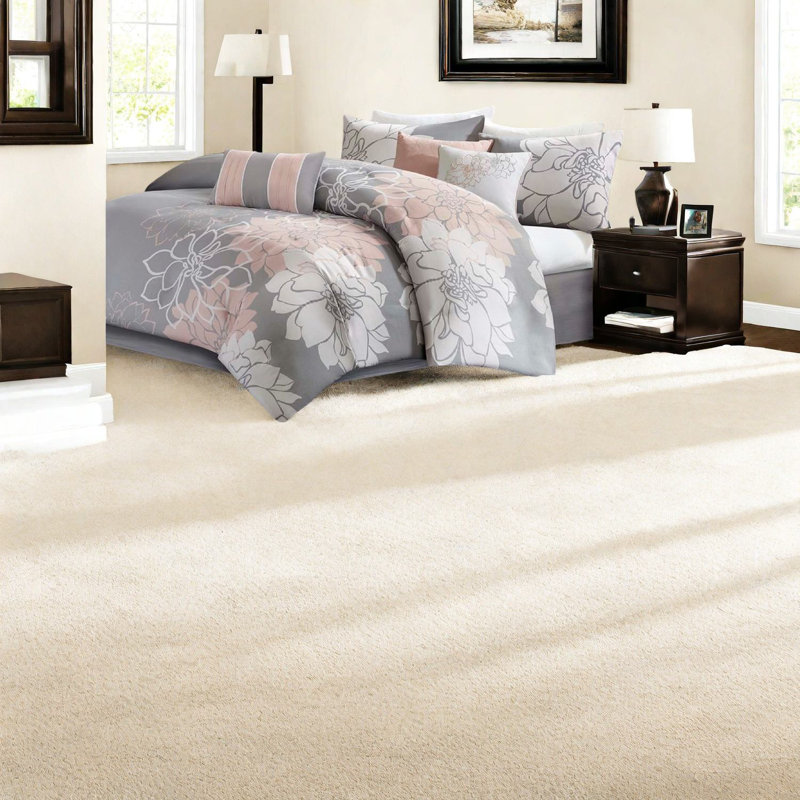 Comfortable Grey/peach Bedding Set, Premium Polyester Design