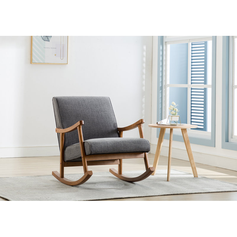 Solid Wood Rocking Chair, Grey