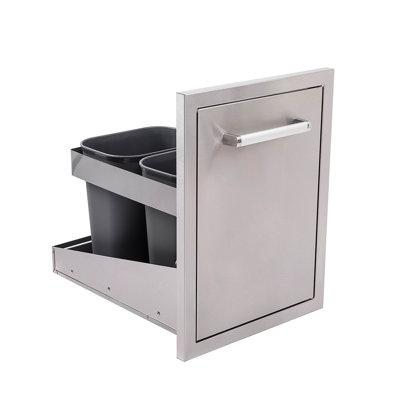 16.4375'' Stainless Steel Grade 304 Stainless Steel Built-In Garbage Storage