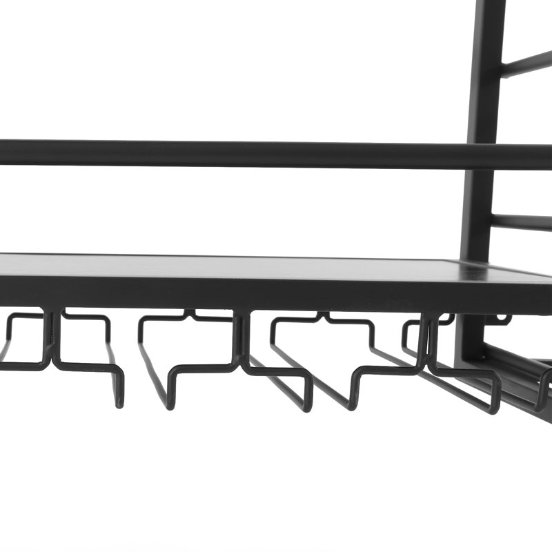 Wall Mounted Wine Storage Display Shelf, Black