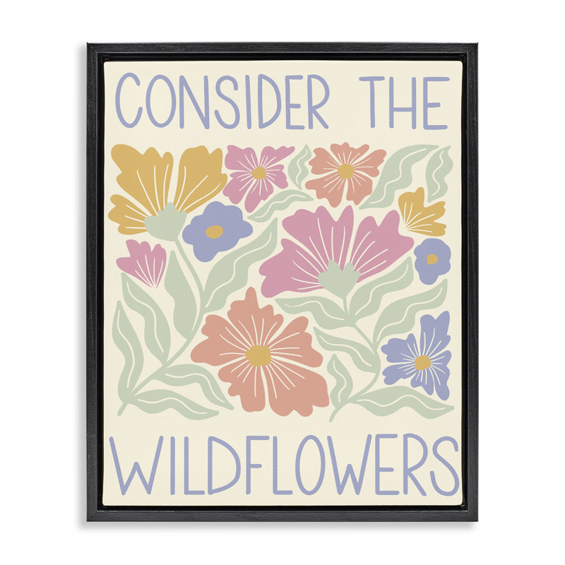 «Keep The Wildflowers», art mural encadré flottant, par Taylor Shannon Designs, H 21 po x l 17 po