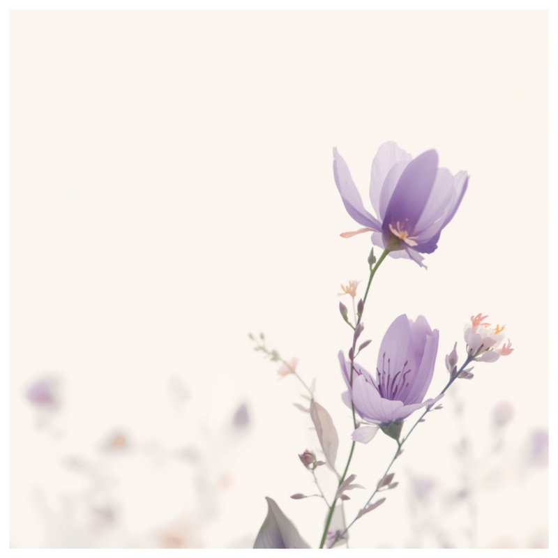 Couvertures mauves fleurs mauves, 60in W x 80in H