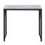 Bureau d'écriture 35,5 ", blanc antique et noir avec base en métal