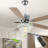 52" Modern Large Ceiling Fan with Light Kit and Remote 6-speed Reversible Motor with Glass Shade-1636376173