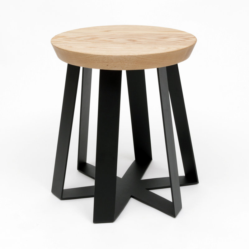 ARS Accent Stool, Black, Oak