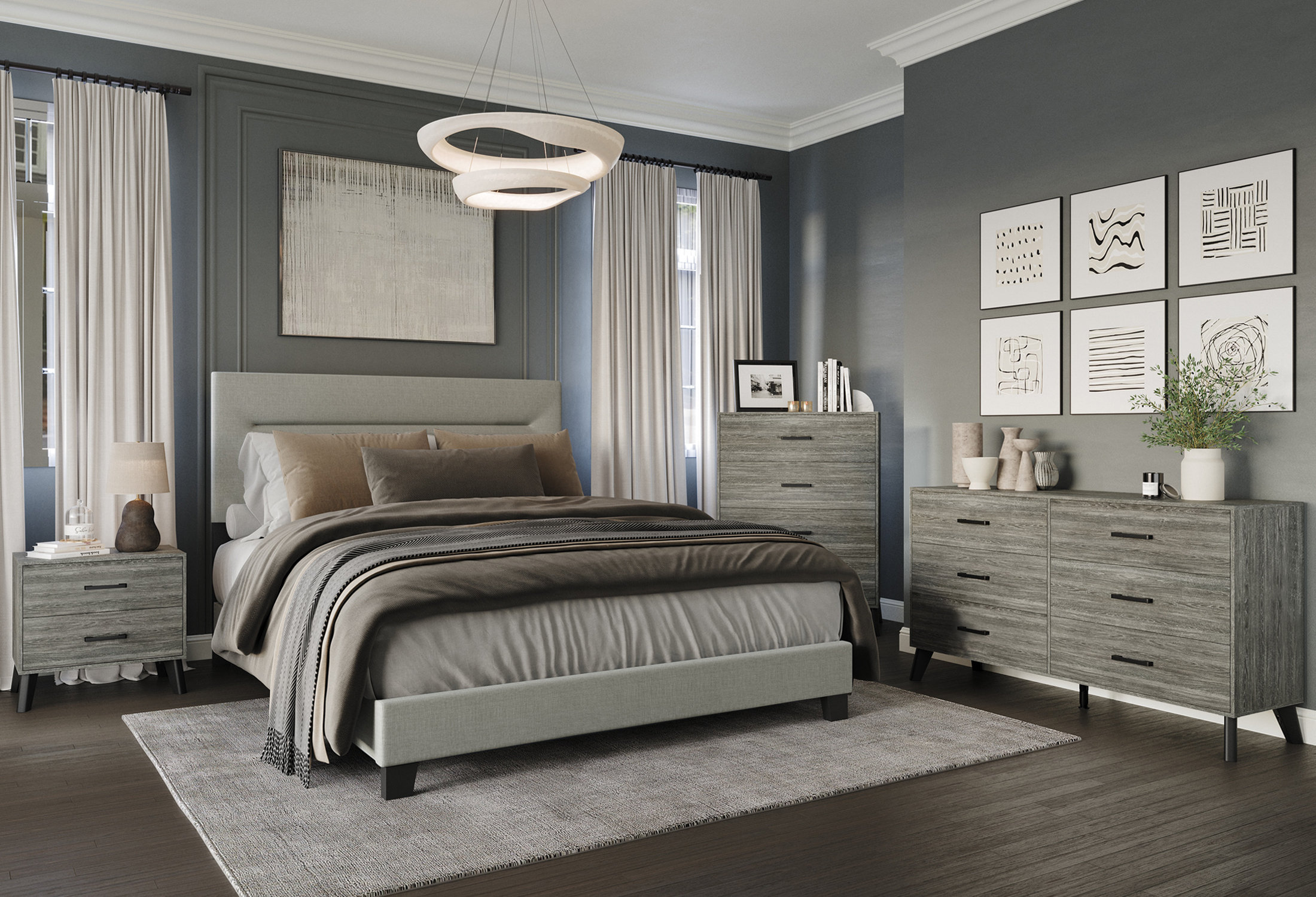Emery 4-Piece Elegant Bedroom Furniture Set
