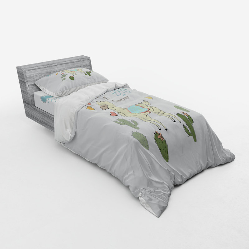 Ensemble de housse de couette llama, Housse de couette simple + 6 pièces supplémentai