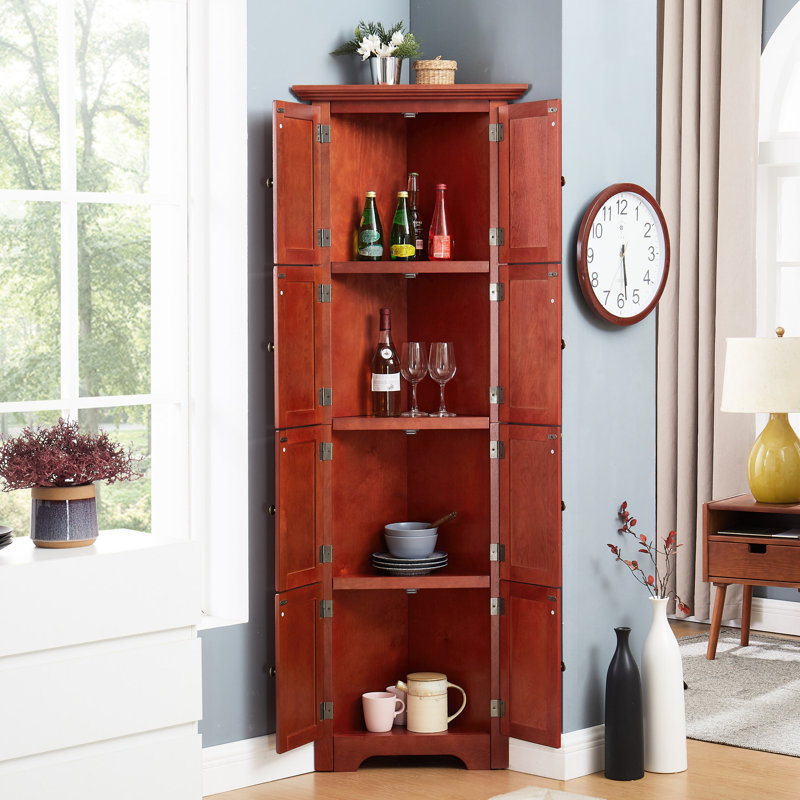 8-door Bedroom Storage Cabinet With Adjustable Shelves And Build Cherry Corner 8 Doors Hinges